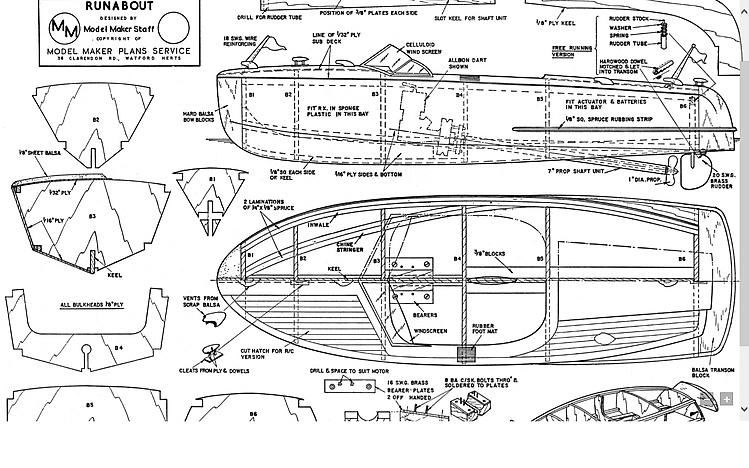 Runabout model boat plan Plans - AeroFred - Download Free ...