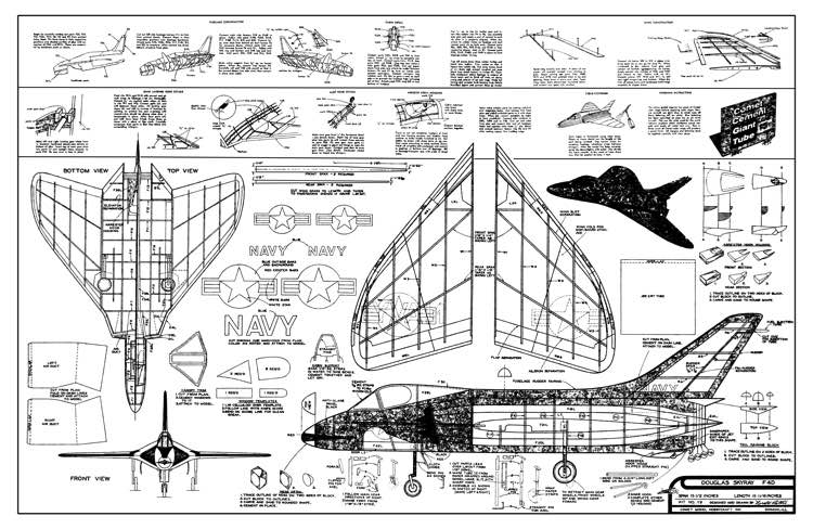 Douglas F4D Skyray - jet by Comet Plans - AeroFred 