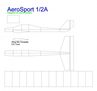 AeroSport 1/2A model airplane plan