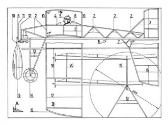 Dvouplosnik model airplane plan