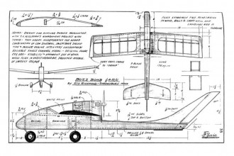 BuzzBomb 1/2A R/C model airplane plan