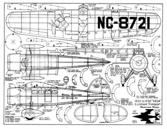 1930-1938  Vega Lockheed Transport model airplane plan
