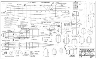 Messerschmitt Bf-109E Fighter model airplane plan