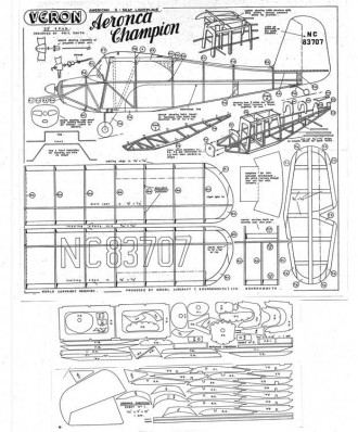 Veron Areronca Champion model airplane plan