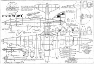 deHavilland "Comet" model airplane plan