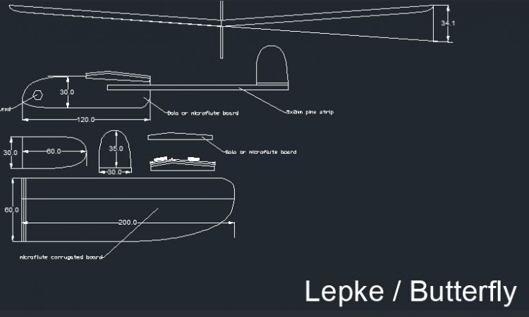 Lepke / Butterfly model airplane plan