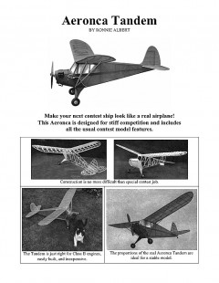 Aeronca Tandem (with article) model airplane plan