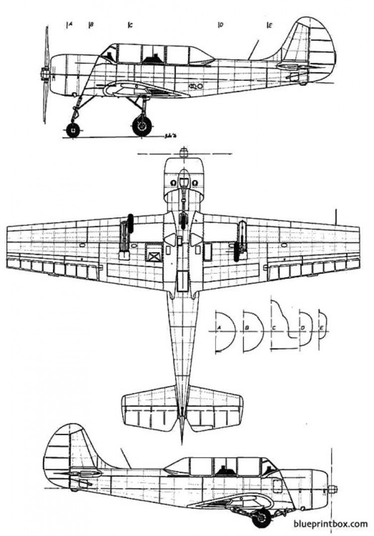 yakovlev yak 52 model airplane plan