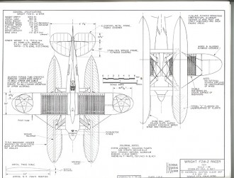 Wright F2W-2 Racer model airplane plan