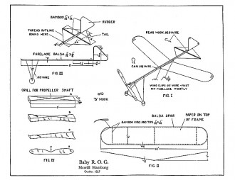 Baby ROG 1927 model airplane plan