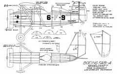 Boeing F4B-4 19.5in model airplane plan