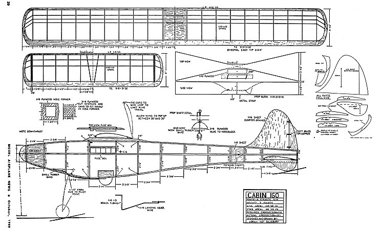 Cabin 160-MAN-10-49 model airplane plan