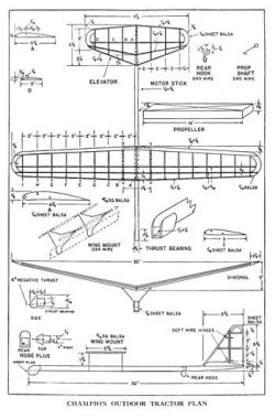 Champion Outdoor Tractor model airplane plan