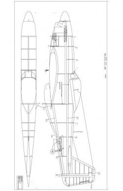 P51 DEM Model 1 Fuselage only model airplane plan