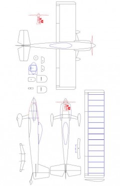 RV3 Model 1 model airplane plan